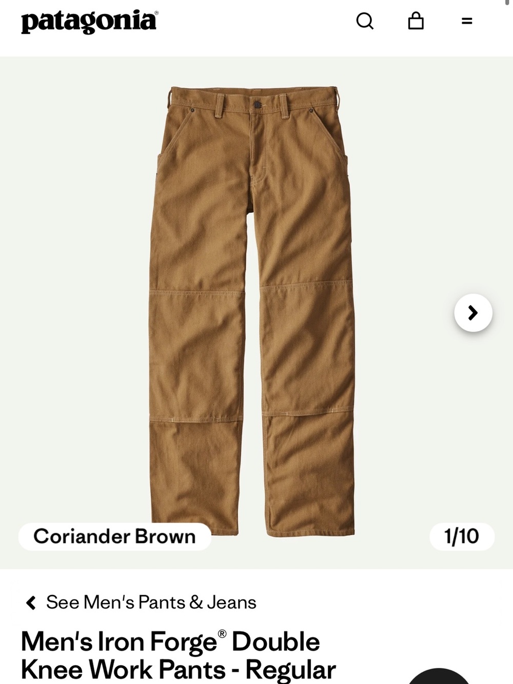 Patagonia Corduroy Work Pants in green
